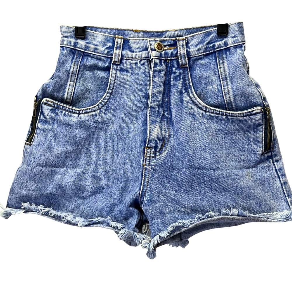 Vintage 90s Rio Denim Jean Shorts Cutoffs Frayed Raw‎ Hem 3 Booty Shorts